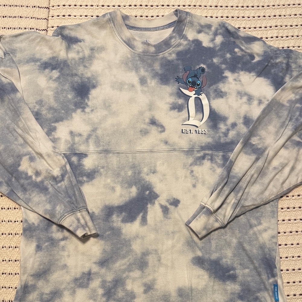 Disney Light Blue & White Spirit Jersey Crewneck